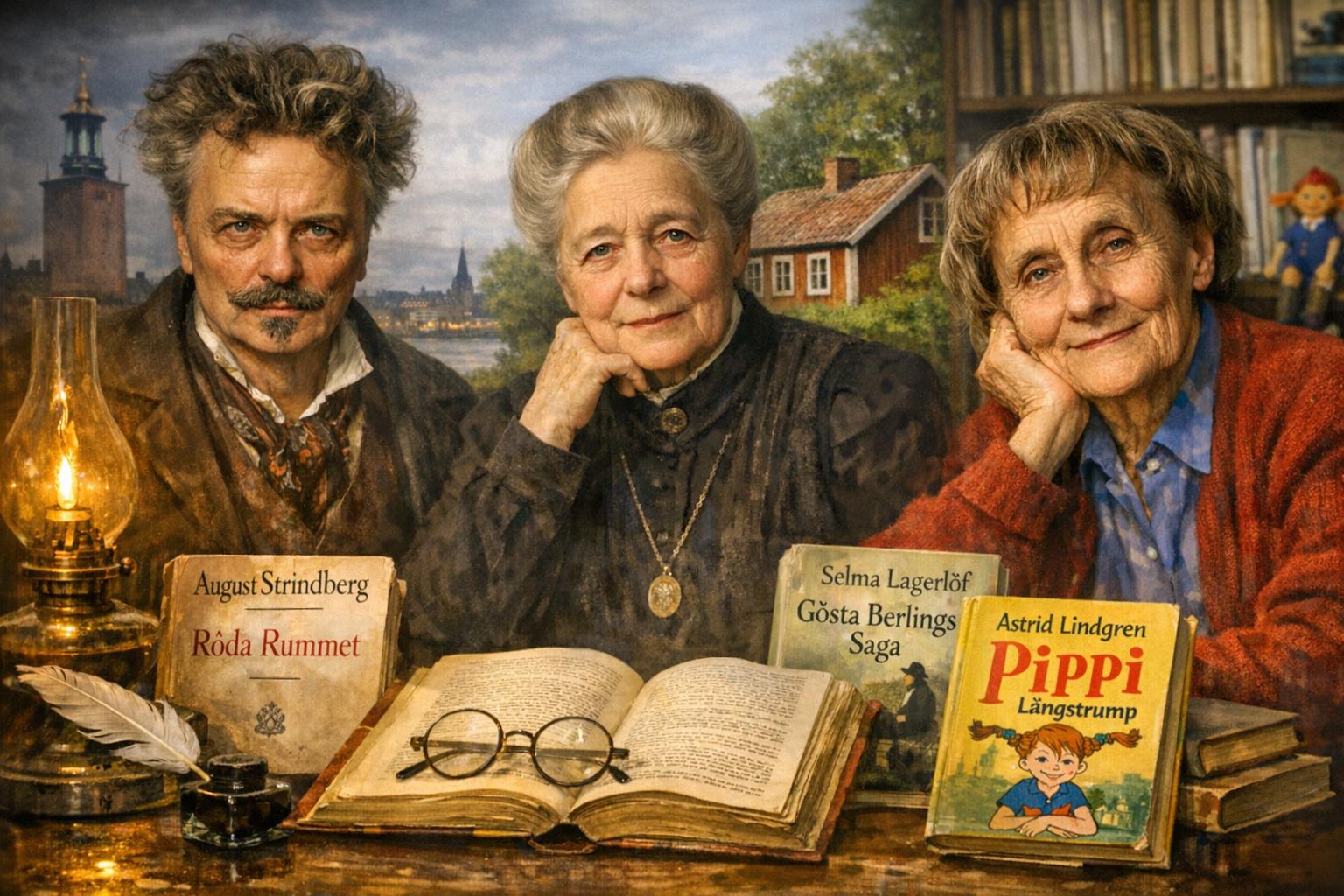 Svensk litteratur: Strindberg, Lagerlöf och Lindgren